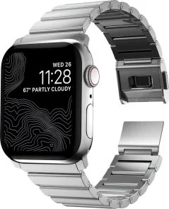Фото: Ремінець Nomad for Apple Watch 46/49mm - Steel Silver Hardware Silver (NM1A4HSXS0) № 3 | KTC