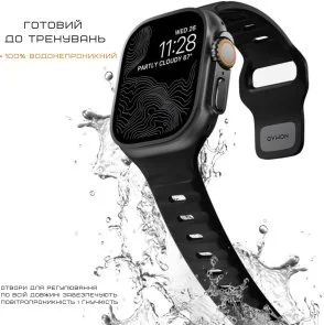 Фото: Ремінець Nomad for Apple Watch 46mm/49mm - Sport Band Black (NM1AM10000) № 6 | KTC