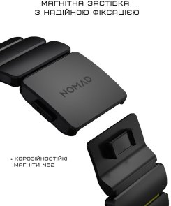 Ремінець Nomad for Apple Watch 46/49mm - Stratos Black Hardware Volt (NM011130858)
