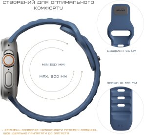 Ремінець Nomad for Apple Watch 46mm/49mm - Sport Band Naval Blue (NM014919858)