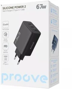 Фото: Зарядний пристрій Proove Silicone Power 2 67W Black (WCSP26120001) № 6 | KTC