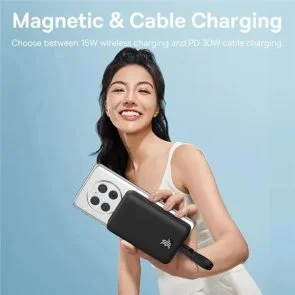 Фото: Батарея універсальна Baseus Magnetic Mini 30W 10000mAh Black (P1002210B113-00) № 9 | KTC