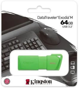 Фото: Флешка USB Kingston DataTraveler Exodia M 64GB Green (KC-U2L64-7LG) № 4 | KTC