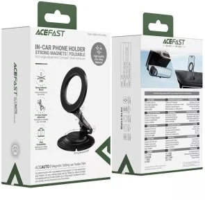Фото: Кріплення для мобільного телефону Acefast D64 Magnetic Folding Car Holder Black (6974316286332) № 7 | KTC