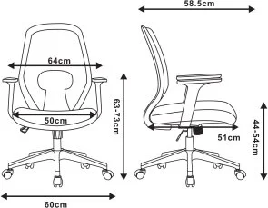 Фото: Крісло 2E Office OC110 Gray (2E-OC110-GRAY) № 5 | KTC