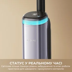 Фото: Ручний бездротовий пилосос Dreame H16 Pro Steam (HHR48F) № 10 | KTC