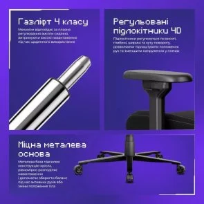 Фото: Крісло Proove Respawn Black/Purple (GCRS0001001) № 11 | KTC