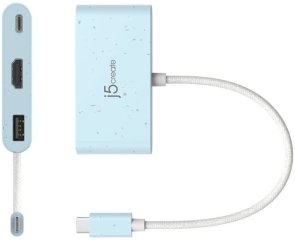 USB-хаб J5create 3in1 JCA379EC-N Fresh Cyan