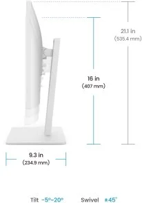 Фото: Монітор BenQ GW2786TC White (9H.LMNLB.QBE) - 27" IPS / 1920×1080 / 100 Гц / Pivot / HAS № 8 | KTC