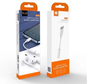 Перехідник WUW X210 Lightning / Jack 3.5mm F 0.1m White (WUW-X210)
