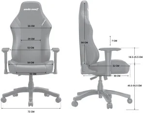 Фото: Крісло Anda Seat Luna Size L Ivory Fabric (AD18-44-I-F) № 20 | KTC