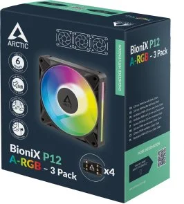 Фото: Кулер Arctic BioniX P12 A-RGB Black 3pcs (ACFAN00337A) № 10 | KTC