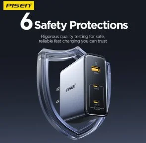 Фото: Зарядний пристрій Pisen BOLT Pro PD 100W Black (TP-C67) № 3 | KTC
