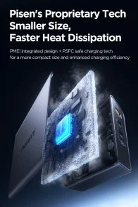 Фото: Зарядний пристрій Pisen BOLT Pro PD 140W Black (TP-C68) № 15 | KTC