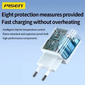 Фото: Зарядний пристрій Pisen A829 Quick PD 20W Black (A829-120167C-EU1_Black) № 7 | KTC