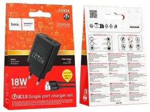 Фото: Зарядний пристрій Hoco CS91A Leader 10.5W Black with AM/Type-C (6942007670999) № 8 | KTC