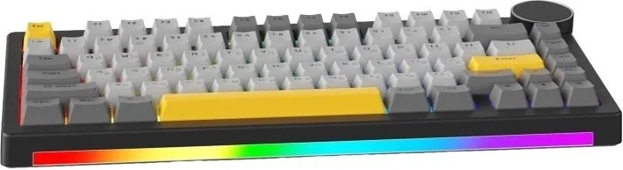 Фото: Клавіатура Ajazz AK820 V2 Coconut Flake Switch WL/BT/USB Black/Grey/Yellow (AK820-V2-CF-BGY) № 2 | KTC