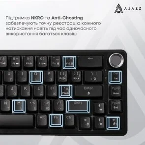 Фото: Клавіатура Ajazz AK690 Peach Mist Switch Black (AK690-PM-B) № 12 | KTC