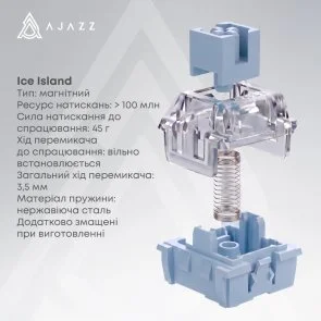 Фото: Клавіатура Ajazz AK029 Ice lsland Magnetic Switch USB Black (AK029-I-BY) № 13 | KTC