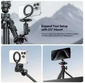 Фото: Універсальний тримач Ulanzi MA02 MagLock Dual Magnetic Phone Stand Black (M067) № 13 | KTC