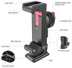 Фото: Універсальний тримач Ulanzi Vijim Metal Phone Clip UV-2476 ST-27 № 8 | KTC