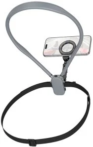 Фото: Універсальний тримач Hoco K31 Campo magnetic neck-hanging holder Black Gray (6942007664646) № 3 | KTC