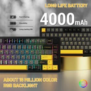 Фото: Клавіатура Attack Shark X86 Matcha Switch ENG/UKR WL/BT/USB Star Black (X86SB_AS) № 2 | KTC