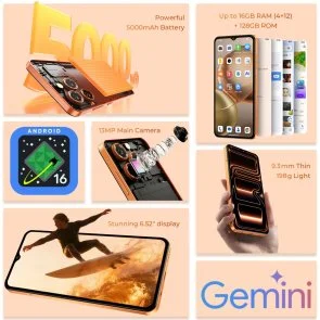Фото: Смартфон Oukitel C17 4/64GB Orange (C17_4_64_OR) № 3 | KTC