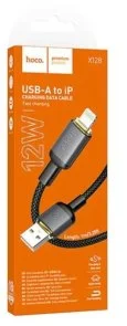 Фото: Кабель Hoco X128 Benefit 12W AM / Lightning 1m Black (6942007681070) № 5 | KTC