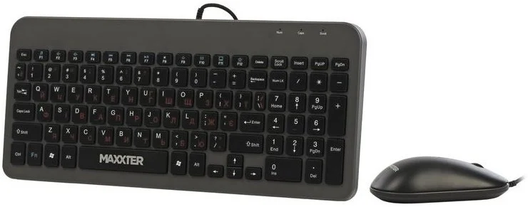 Фото: Комплект клавіатура+миша Maxxter KMS-CM-05-UA USB Black/Grey № 3 | KTC