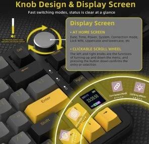 Фото: Клавіатура Attack Shark X85 Pro ENG/UKR WL/BT/USB Star Black (X85PROSB_AS) № 5 | KTC