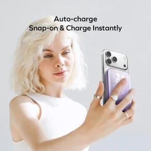 Фото: Батарея універсальна Momax 1-Power Pass 10000mAh 20W / Qi 15W Purple (IP166U) № 8 | KTC