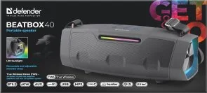 Фото: Портативна колонка Defender Beatbox 40 Black (65640) № 14 | KTC