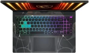 Фото: Ноутбук MSI Cyborg 15 B2RWFKG-071US Translucent Black - 15.6" IPS 144 Гц / Intel Core 7 / 240H / DDR5 16 ГБ / 512 ГБ / GeForce RTX 5060 № 6 | KTC