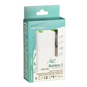 Фото: Батарея універсальна Greenwawe Power Bank Bamboo-2 5200 mAh біла/зелена № 4 | KTC