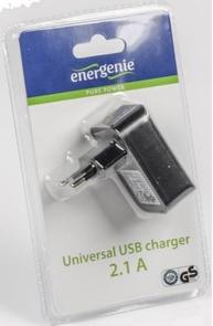 Мережевий зарядний пристрій EnerGenie EG-UC2A-01 1хUSB 2.1A чорний