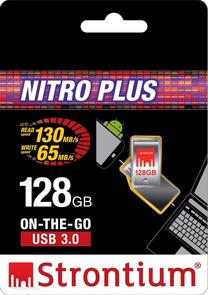 Флешка USB Strontium Nitro Plus OTG 128 ГБ (SR128GSLOTG1Z) срібляста