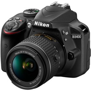 Цифрова фотокамера дзеркальна Nikon D3400 kit AF-P 18-55 мм VR