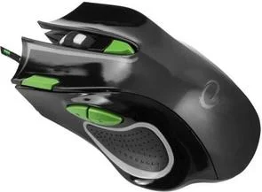 Фото: Миша Esperanza MX401 Hawk Black/Green (EGM401KG) № 2 | KTC