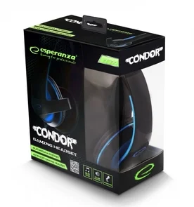Фото: Гарнітура Esperanza Earphones EGH300B чорна/блакитна № 3 | KTC
