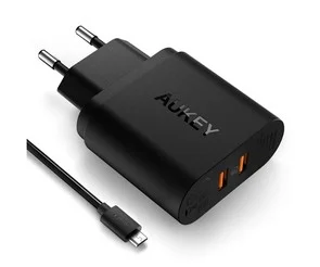 Фото: Зарядний пристрій AUKEY PowerPort 2 PA-T7 Black № 3 | KTC