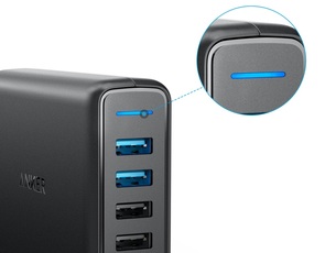 Зарядний пристрій Anker PowerPort Speed 5 Ports 5xUSB Black (A2054L11)