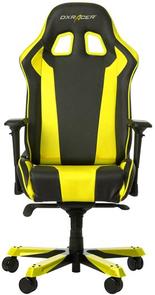 Крісло ігрове DXRacer King OH/KS06/NY PU шкіра, Al основа, Black/Yellow