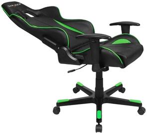 Крісло ігрове DXRacer Formula OH/FE57/NE Vinil+PU шкіра, Al основа, Black/Green