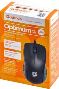 Фото: Миша Defender Optimum MB-160 Black (52160) № 3 | KTC