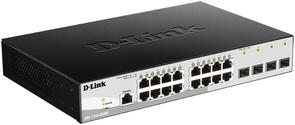 Switch, 20 ports, D-Link DGS-1210-20/ME/B 16xLAN(10/100/1000), 4xSFP, керований L2