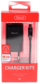 Зарядний пристрій Recci RUC-B02 / RCM-P100 Black (RUC-B02+ RCM-P100)