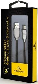 Фото: Кабель Cablexpert AM / Lightning 2m Black (CC-USB2R-AMLM-2M) № 2 | KTC