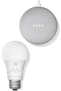 Smart колонка + smart лампочка Google Smart Light Starter Kit Chalk