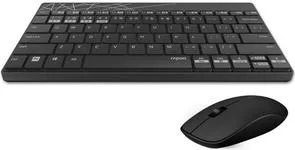 Фото: Комплект клавіатура+миша Rapoo 8000M Wireless Black (8000M black) № 2 | KTC
